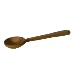 Runder Holzlöffel, aus Teakholz, 18 cm L 